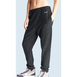 RAG & BONE Black Speckled Loose Fit Sweatpants Loungewear Size Small